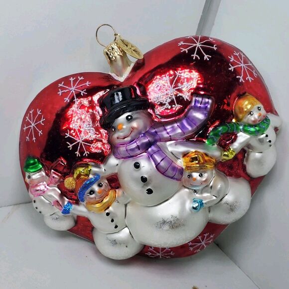 Christopher Radko Snowman Ornament "Warm Hearted Wonder"  Glass Rare Retired - Picture 1 of 5